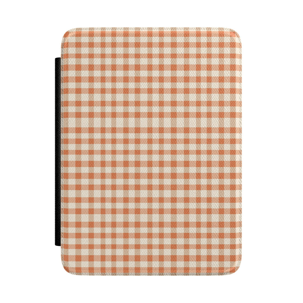 Plaid Kindle Case – Cozy Orange Buffalo Check E-Reader Cover